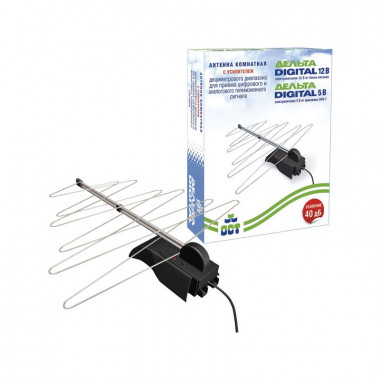Антенна ДМВ "Дельта" Digital  К 131А 03  12V активная комнатная 40Дб