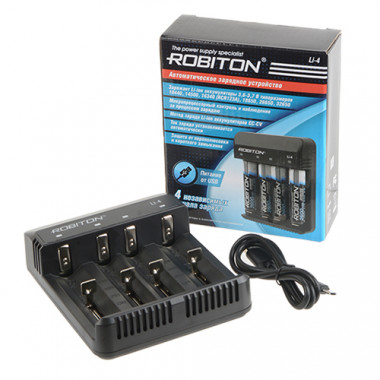 З/У Robiton Li-4  Li-ion автомат  4 независимых канала  отUSB  17519