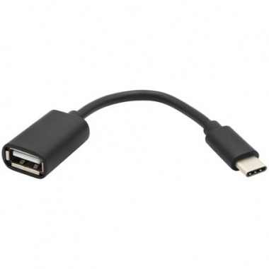 Переходник OTG  шт.Type-C -гн.USB  с проводом 0.1м Atcom AT4716