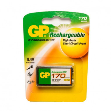 Аккумулятор GP 6F22 170mAh NiMh 