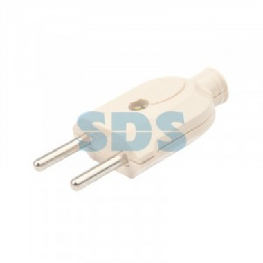 Вилка PROconnect  10A 250V плоская кремовая  11-8533-4