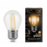 Лампа св/д Gauss Filament E27 11W (720lm)  2700K шар 