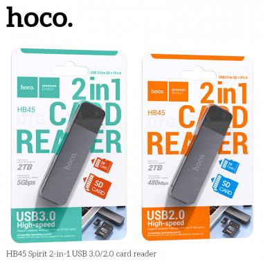 Card reader Hoco HB45  USB3.0   TF/ SD карта   6942007620505