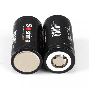 Аккумулятор Soshine 32650  3.7V 6800mAh с защитой  IMR32650