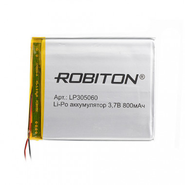 Аккумулятор Robiton 3,7V  800mAh  3х50x60мм LP305060