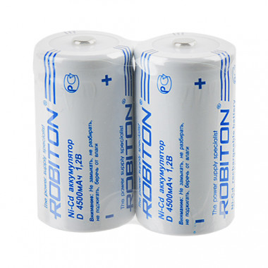 Аккумулятор Robiton Ni-Cd  1,2V 4500mAh  размер D  4500NCD  SR2  14614