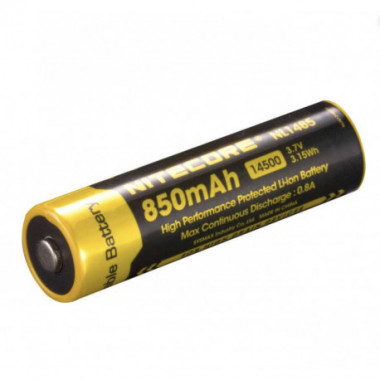 Аккумулятор Nitecore 14500  3.7V 850mAh Li-ion с защитой  NL1485