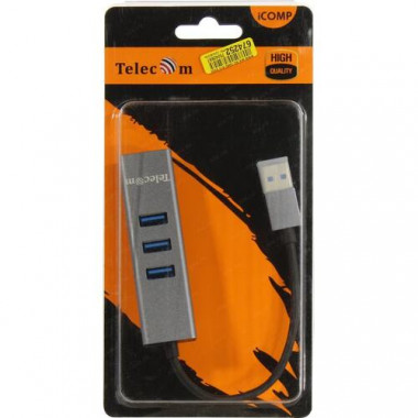 HUB USB3.0  Telecom TA310U   4USB3.0 Aluminum Shell  0.2м