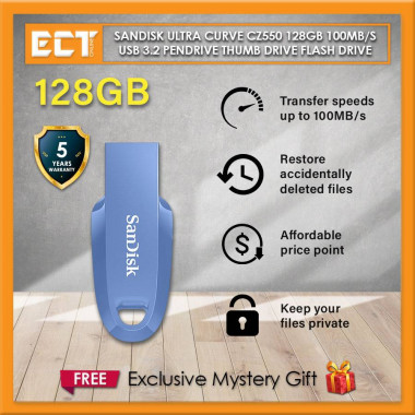 SanDisk USB 3.2  128Gb  Ultra Curve  голубой