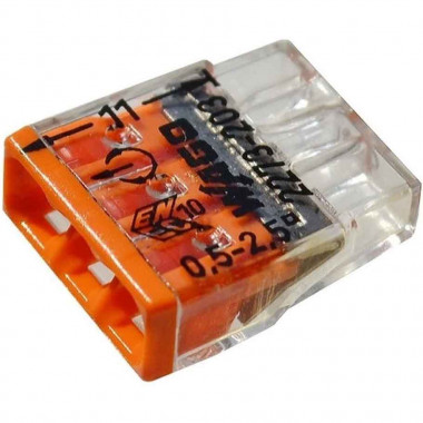 Клемма СМК 2273-203 3-провод. 24А/450В/0,5-2,5мм 3х(0,5-2,5мм2) Cu/Cu  WAGO