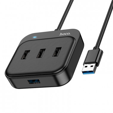 HUB USB3.0  Hoco HB31  пластик (3*USB3.0 / 1*USB2.0)  20см