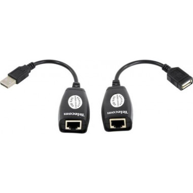 USB удлинитель по витой паре 8p8c до 45м  Telecom TU824