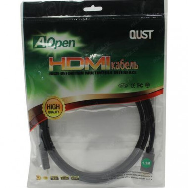 Шнур  Aopen HDMI -HDMI  ver2.0  1.5м  чёрный  ACG711-1.5M