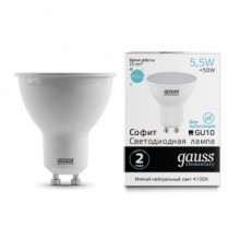 Лампа св/д Gauss Elementary GU10  5,5W (450lm) 4100K 