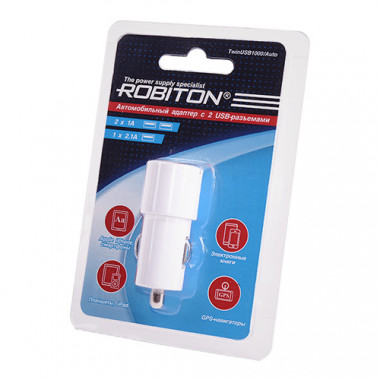 АЗУ Robiton TwinUSB1000/Auto (5V 2100mAh)  2USB