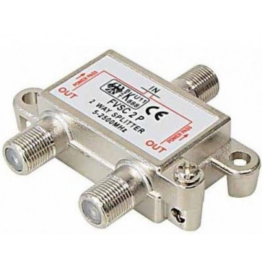 Делитель SAT 2 выхода GTP-S12 (с проходом по питанию) 5-2400MHz