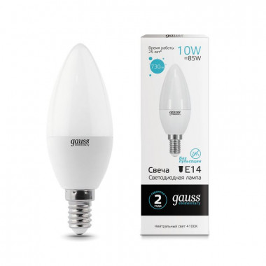 Лампа св/д Gauss Elementary свеча E14 10W (920lm) 4100K