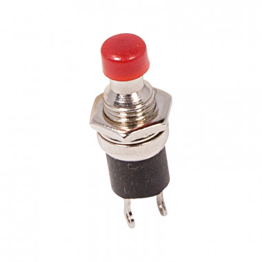 Выкл-кнопка мет 220V 2А (2с) (On)-Off Б/фикс Замык красная Micro Rexant 36-3310