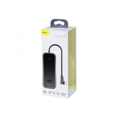 HUB Type-C  Baseus Mirror  (Type-C / 2xUSB3.0 / HDMI / Audio / Watch wiriless charger)  CAHUB-AZ0G