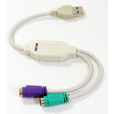 Шнур-переход.  шт.USB A -2x гнPS/2 (подключение PS2 клав и мыши к USB порту)  VCOM VUS7057