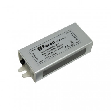 Драйвер  20W AC240V DC 20V-36V 600mA  Feron LB0003 металл