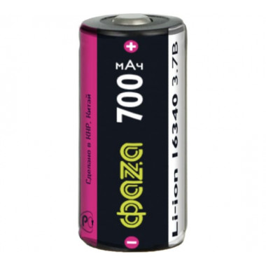 Аккумулятор Фаза 16340  3.7V 700mAh Li-ion  CR123А с защитой