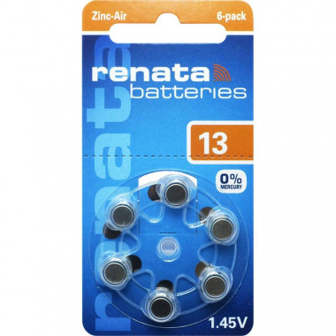 Эл-т питания Renata  ZA-13 слух (упак 6шт)
