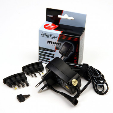Адаптер сет. Robiton EN300S 3-12V 300mA  импульсный распродажа
