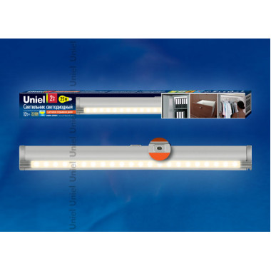 Uniel св-к св/д с датч. откр.двери 2W 3200K 275x34x15, серебро ULM-F02-2W/WW/OS