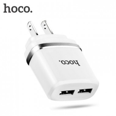 Адаптер сет. Hoco C14  2USB (5V 2400mA)  Америка/китай