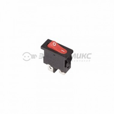 Выкл клав 250V 6A (2c) On-Off красный Mini  Rexant 36-2051