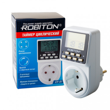 Таймер Robiton CY-01 циклический 3 циклические программы шаг отсчета 1 минута 18102