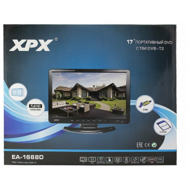 Телевизор + DVD XPX EA-1668L  17'   DVB-T2  USB