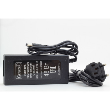 аа Б/п 12V 4A  ip20  General провод с вилкой  510004