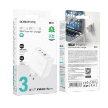 Адаптер сет. Borofone BN11  USB -2*Type-C 100W 