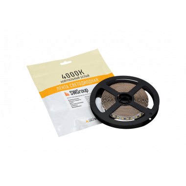 Лента св/д ip20  SMD2835  12V  120Led  12W/м  1300Lm  4000K  Apeyron 00-131