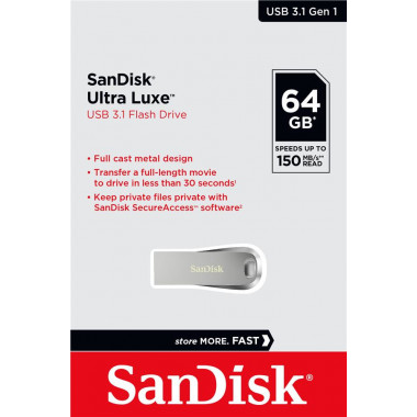SanDisk USB 3.1  64Gb  Ultra Luxe  металл