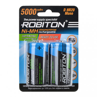 Аккумулятор Robiton R20  5000mAh  RTU5000MHD  14223