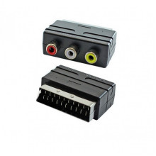 Переходник шт.SCART- гн.3RCA  Вход в scart  Perfeo A7007