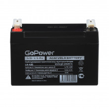 Аккумулятор свинц-кисл GoPower LA-435  4V 3,5Ah