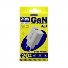 Адаптер сет. Remax U187-AC20W  USB+Type-C  20W 