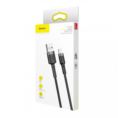 Data Cable iPhone Baseus 1м  Cafule 2,4A  CALKLF-B