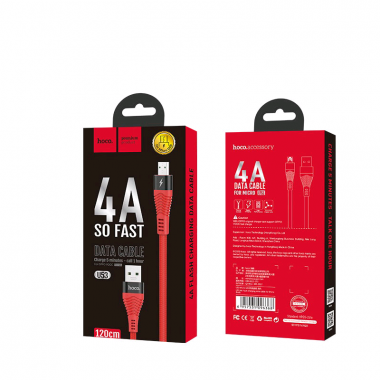 Data Cable USB -microUSB  1,2м Hoco U53  4A усиленный 