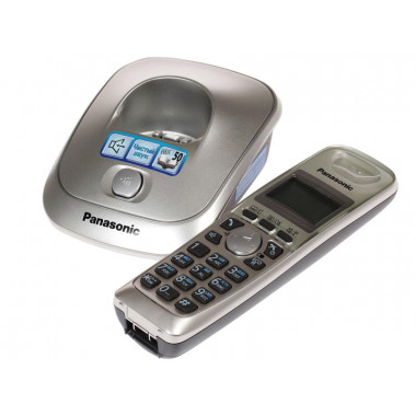 Рад. телефон Panasonic KX-TG2511RUN платиновый/черный АОН