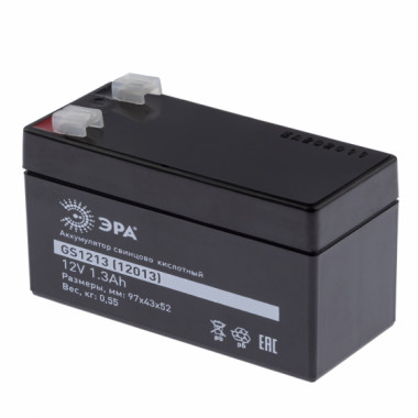 Аккумулятор свинц-кисл Эра GS1213  12V 1.3Ah  12013