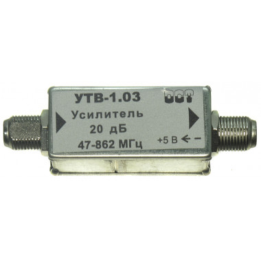 Усилитель антенный в разрез кабеля УТВ 1.03  5V  20дБ