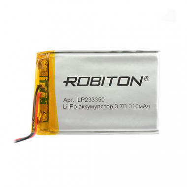 Аккумулятор Robiton 3,7V  310mAh  2х33x50мм LP233350