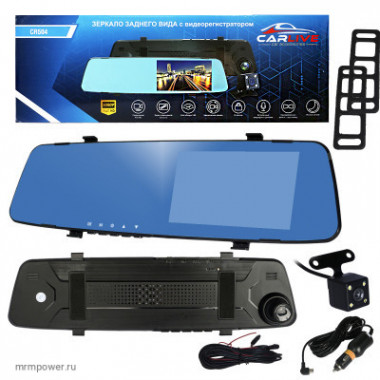 Авто. регистратор зеркало CarLive CR504  (1920х1080, 120º) + задняя камера  A4368