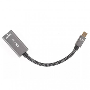 Адаптер miniDisplayPort -HDMI  с кабелем 0,15м  оплетка  4K@60Hz  Telecom TA565