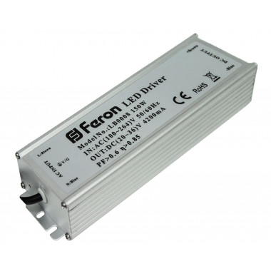 Драйвер 200W AC240V DC 20V-36V 6000mA  Feron LB0008 метал